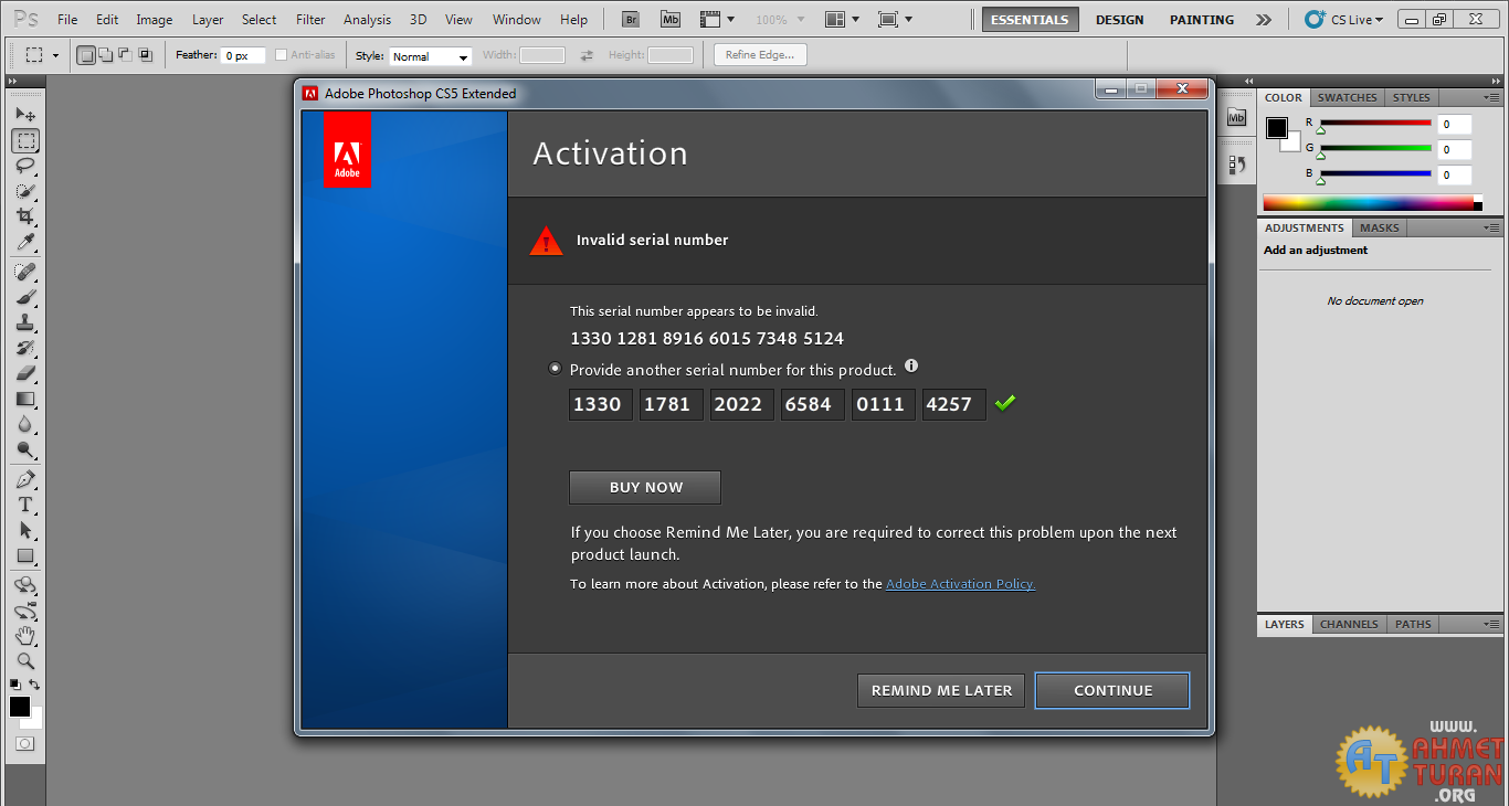 Photoshop CS5 Extended Serial Number