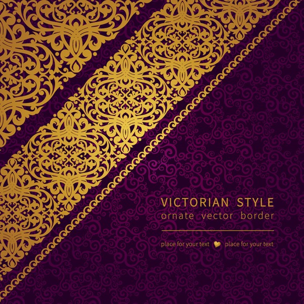 Purple and Gold Pattern Background Free