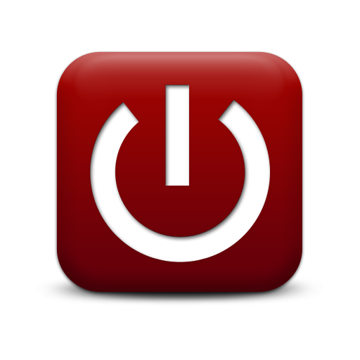 Red Power Button Icon