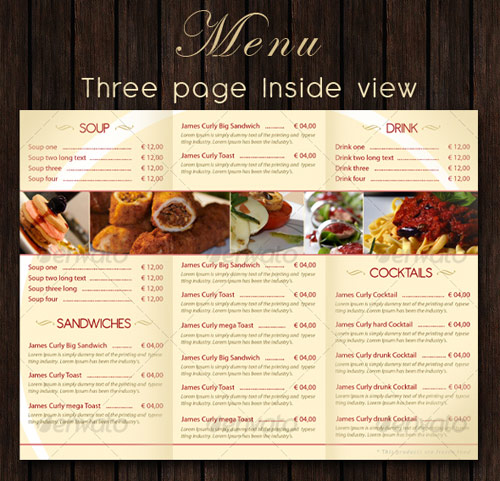 Restaurant Menu Design Restaurant Menu Design