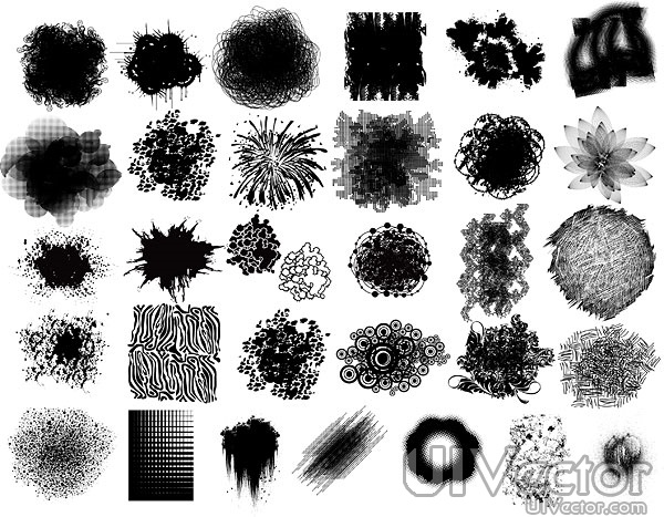 Round Brushstroke Free Vectors