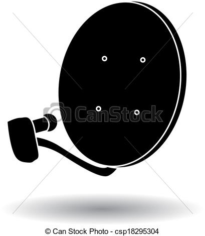 Satellite Dish Silhouette Vector