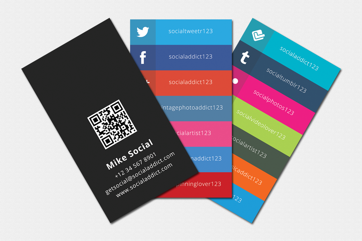 Social Media Business Card Templates