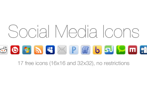 Social Media Icons Business Card