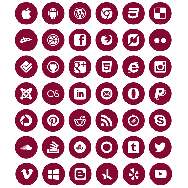 Social Media Icons Circle Social Media Icons Circle
