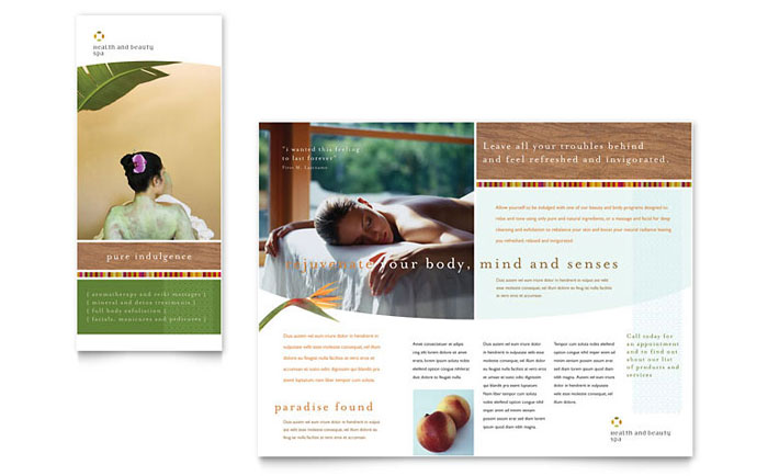 Spa Brochure Templates