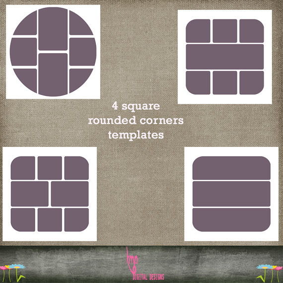 Square with Rounded Corners Template