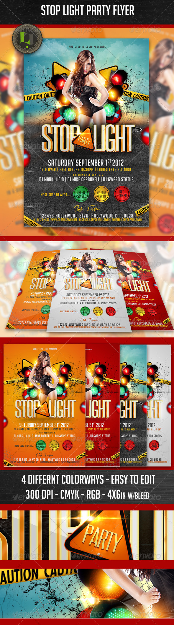 Stop Light Party Flyer Stop Light Party Flyer