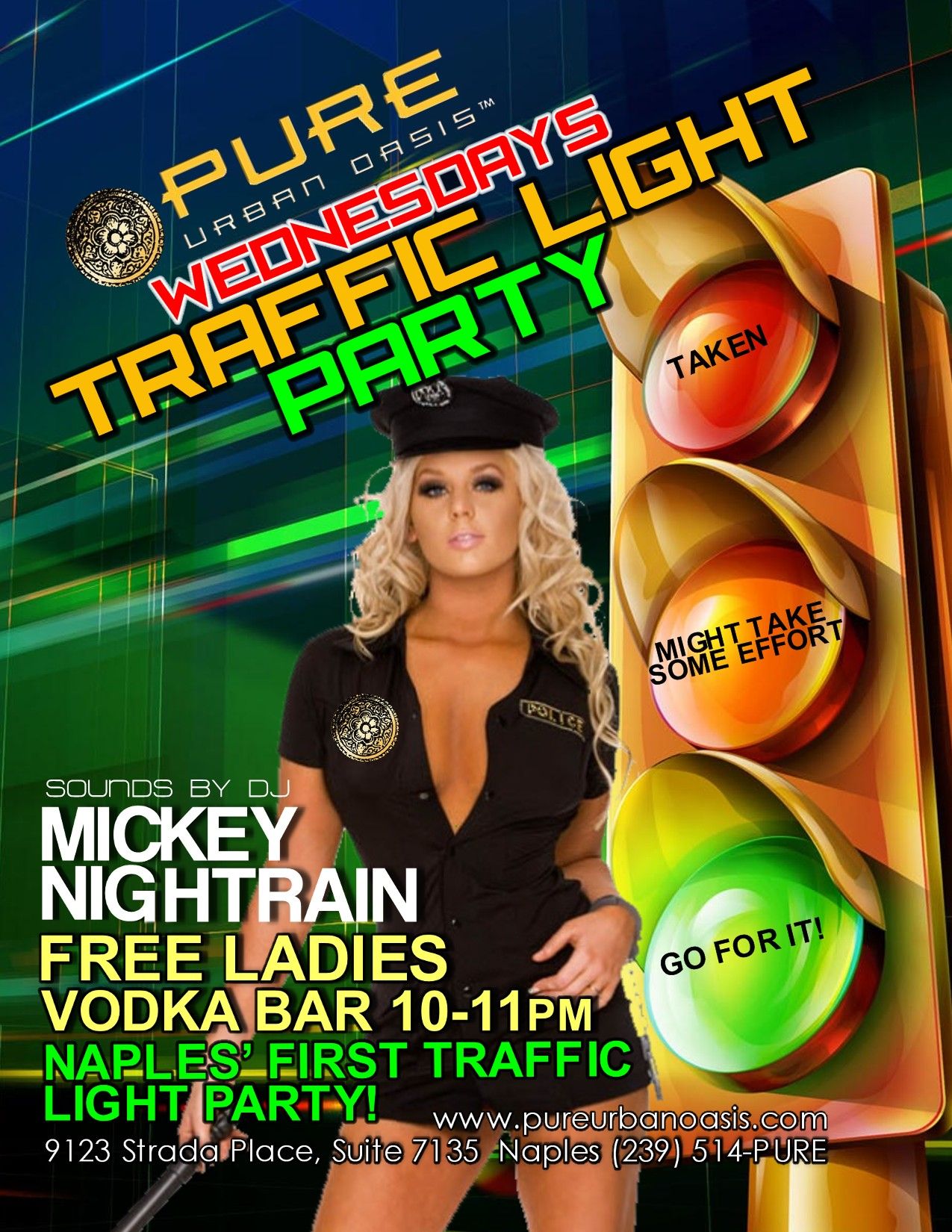 Stop Light Party Flyer