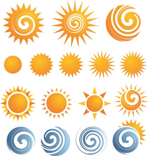 Sun Icons Vector Free