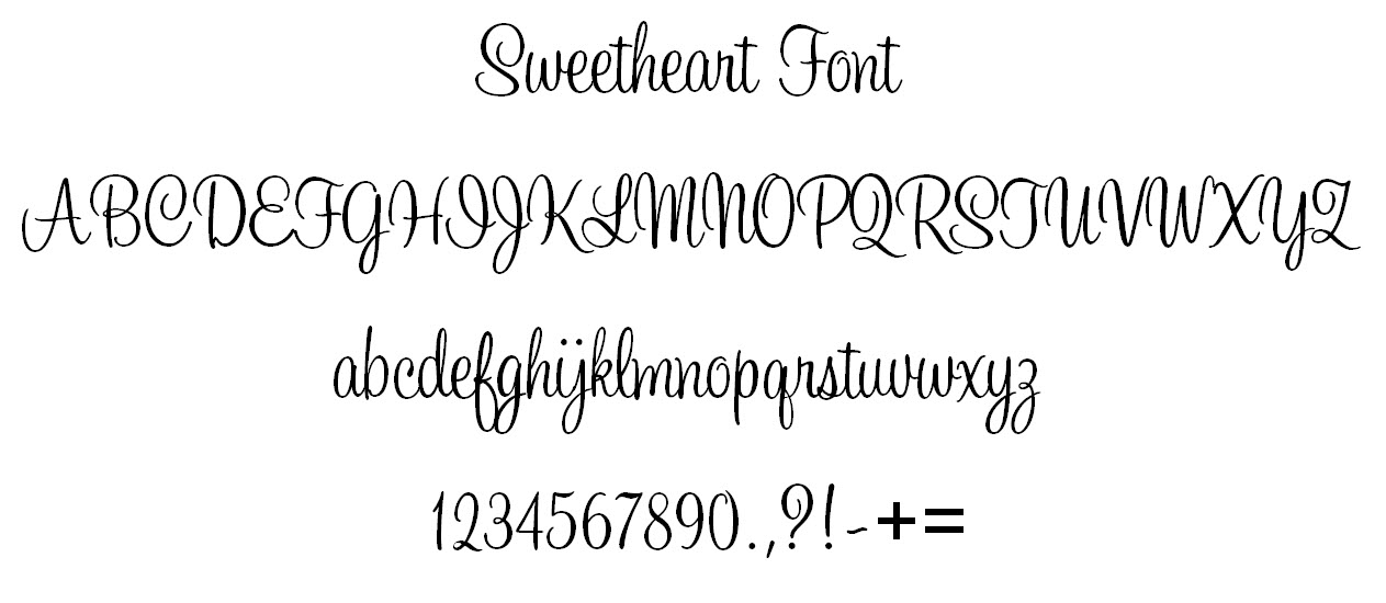 Sweetheart Embroidery Font Sweetheart Embroidery Font