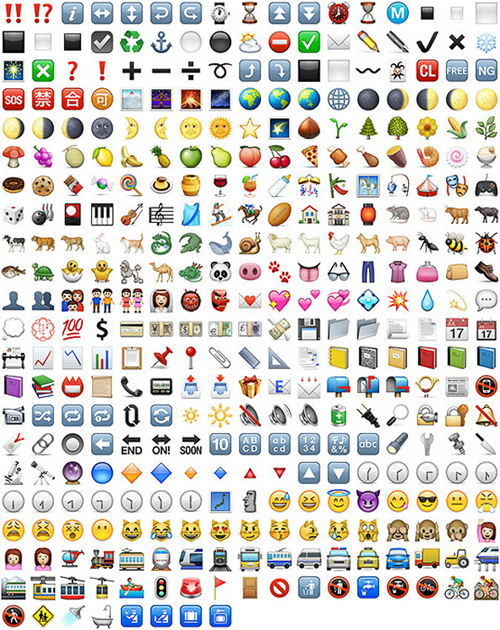 Symbols for New iPhone 6 Emojis