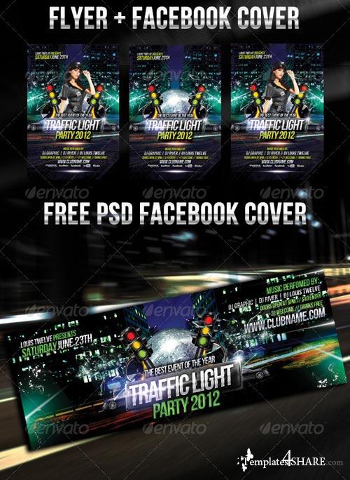Traffic Light Party Flyer Template Traffic Light Party Flyer Template