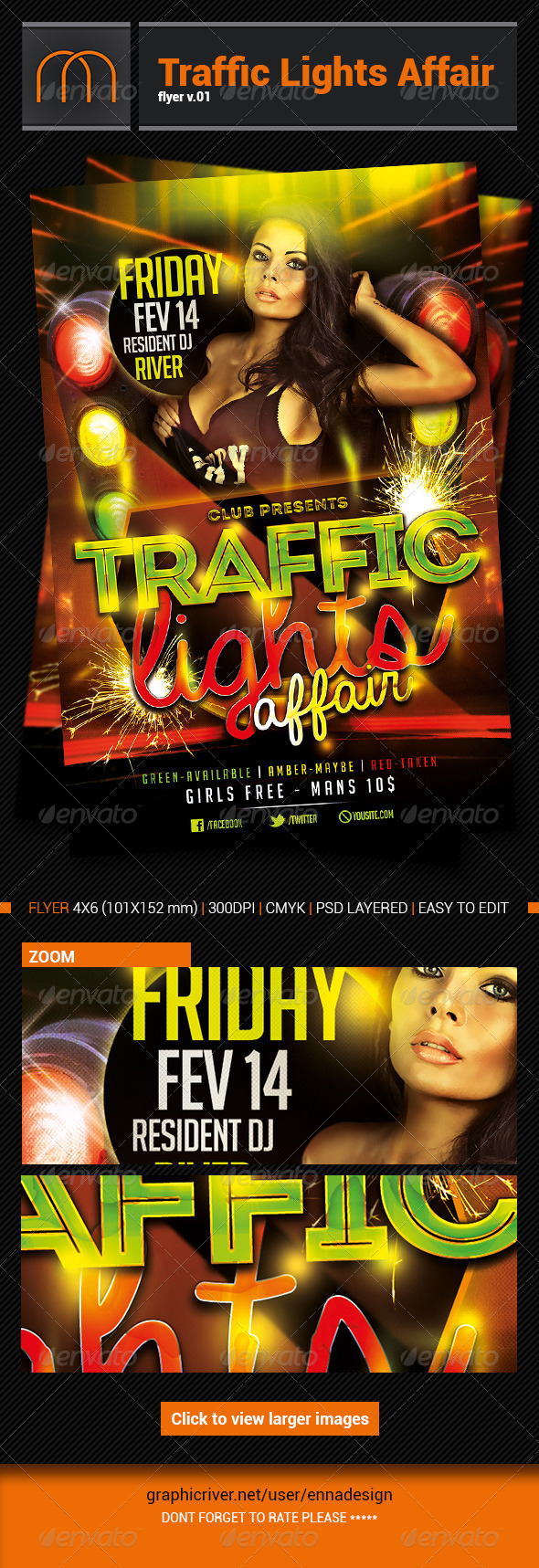 Traffic Light Party Flyers Traffic Light Party Flyers