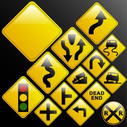 Traffic Sign Arrow Vector