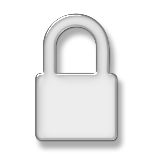 TRANSPARENT White Lock Icon