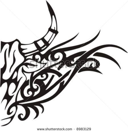 6 Tribal Flames Vector Clip Art Images