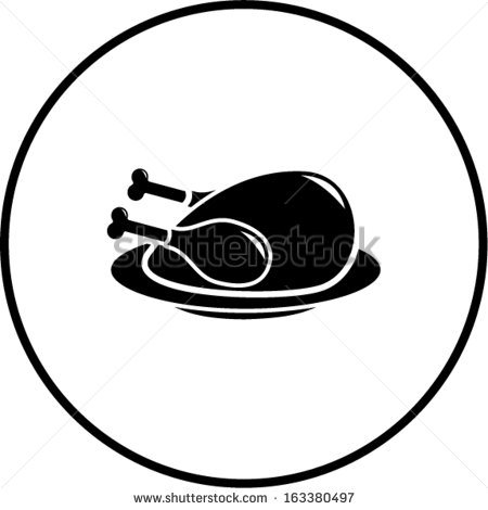 Turkey Black and White Symbol