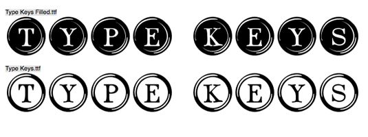 Typewriter Keys Font