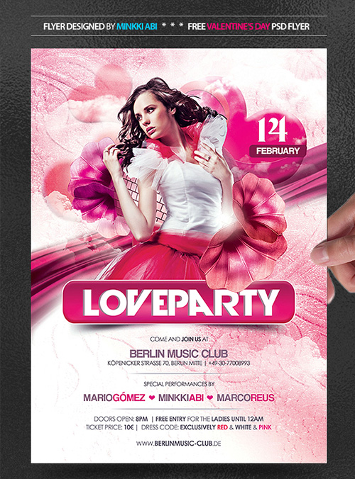 Valentine's Day Flyer Template Free