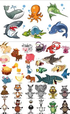 Vector Cartoon Animals