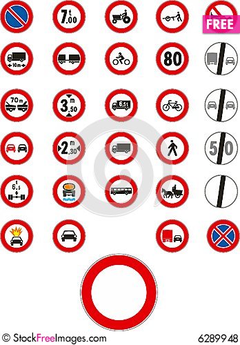 Vector Traffic Signs