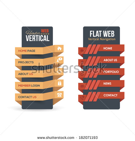 Vertical Website Header