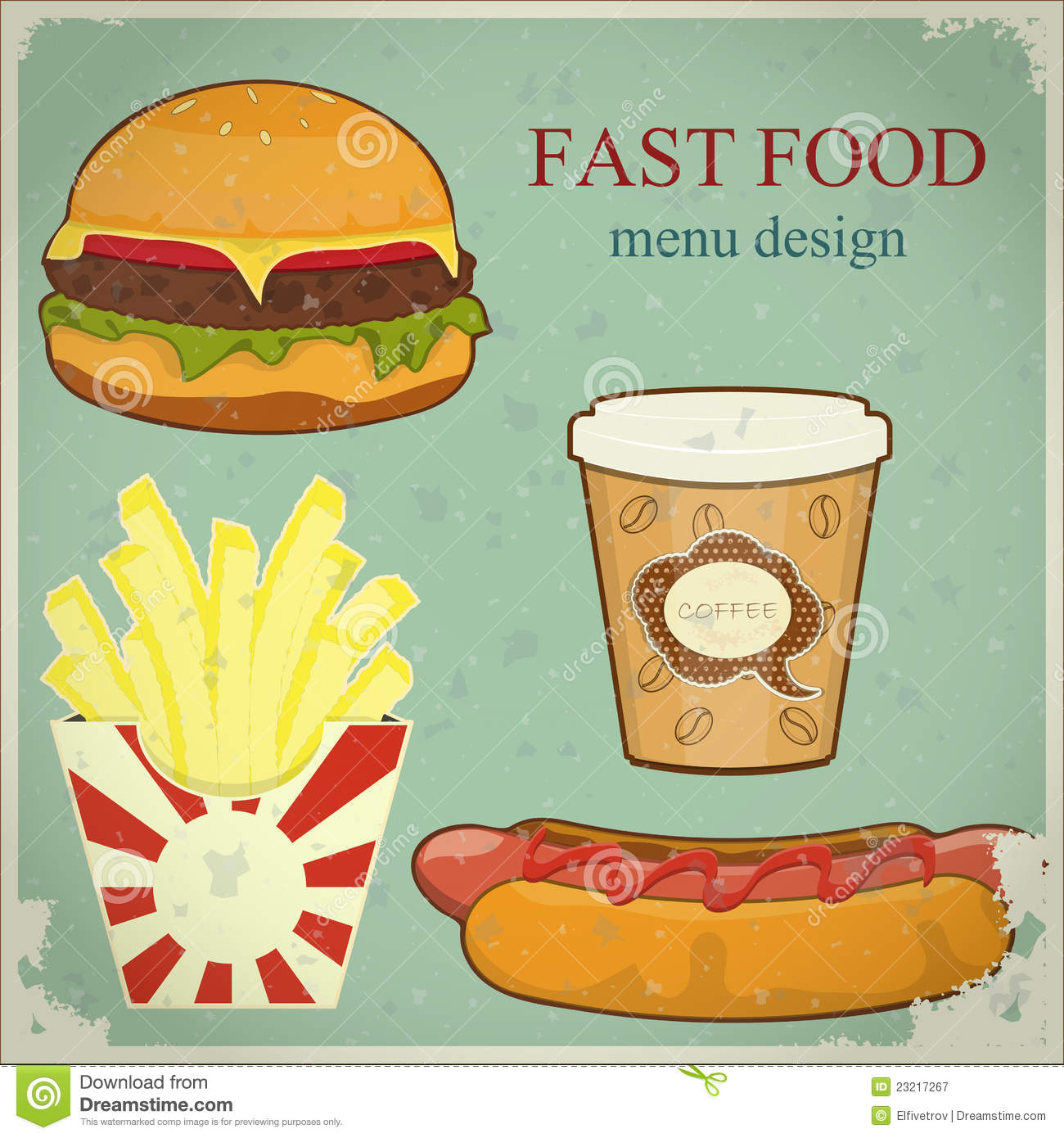 Vintage Fast Food Menus