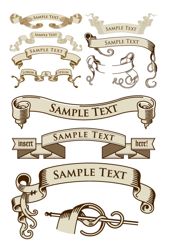 Vintage Ribbon Banner Vector