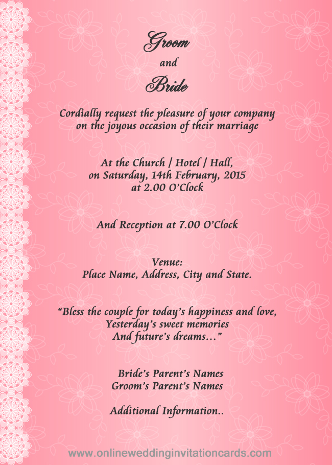 How to write a invitation cards