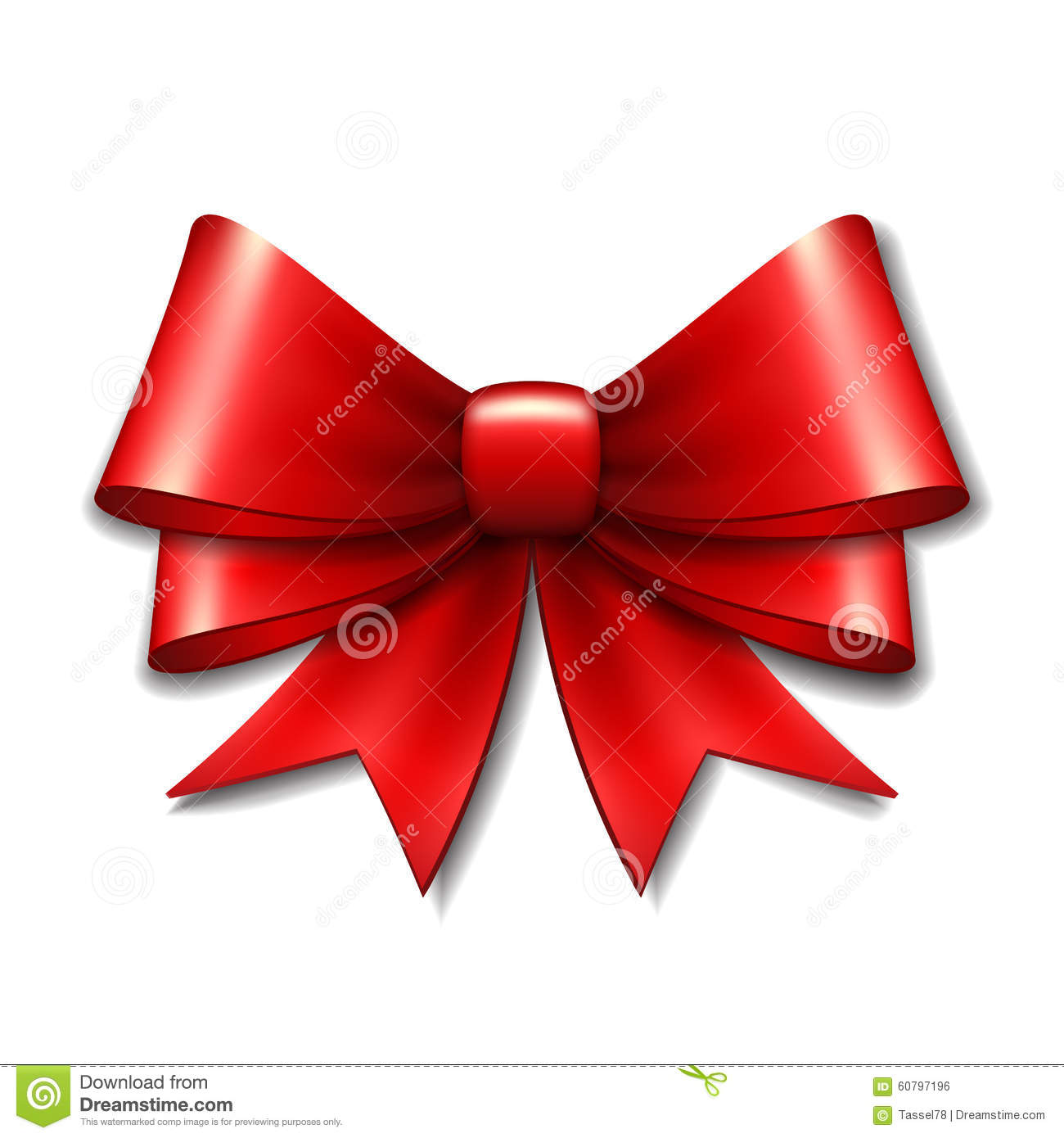 White Gift Bow Vector