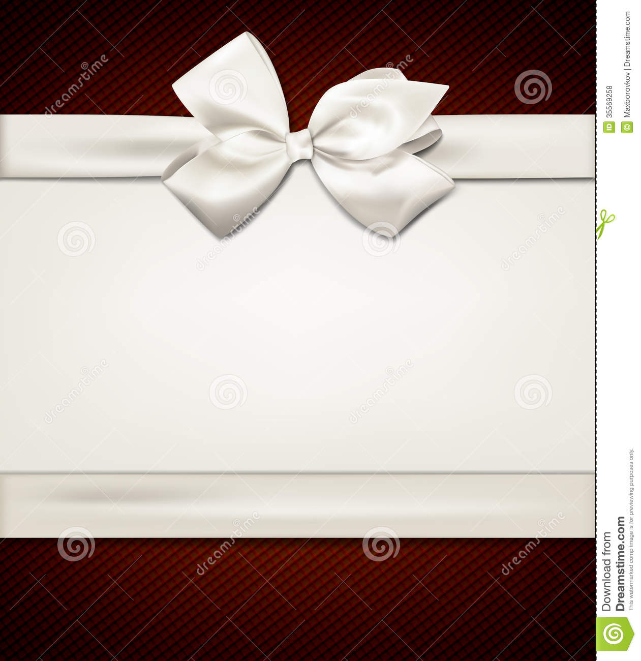 White Gift Bow with Ribbon