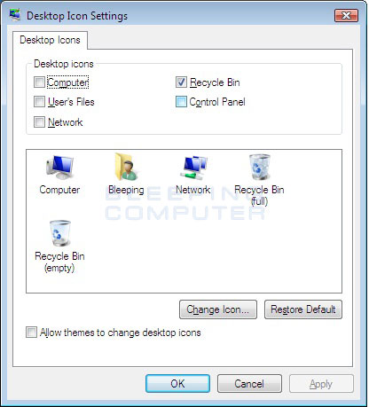 Windows 7 Desktop Icon Settings