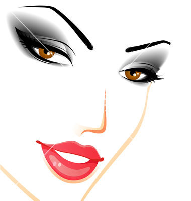 Woman Face Vector Art