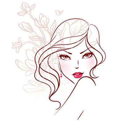 Woman Face Vector