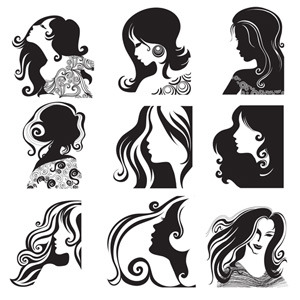 13 Black Woman Face Silhouette Vector Images