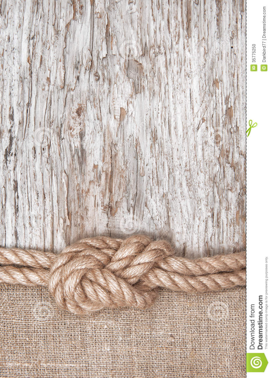 Wood Background with Rope Wood Background with Rope