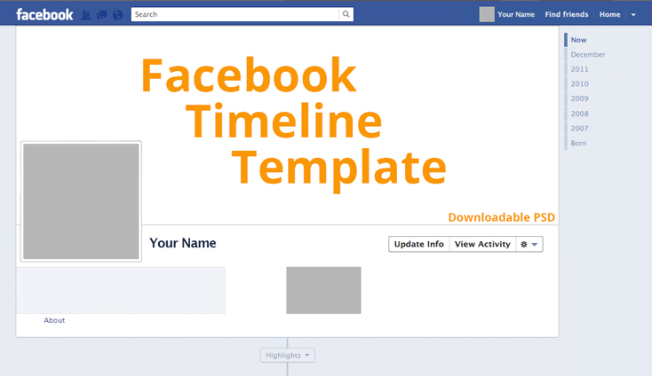 2013 Facebook Timeline Template