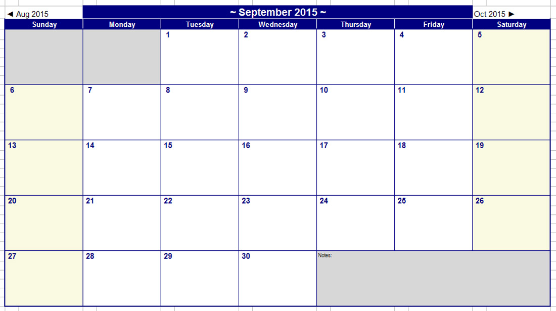 2015 Monthly Calendar Template Microsoft Word