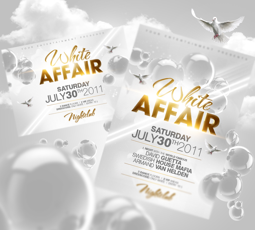 All White Affair Party Flyer Template