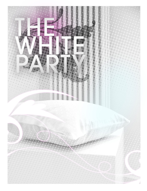 Free All White Party Flyer Template