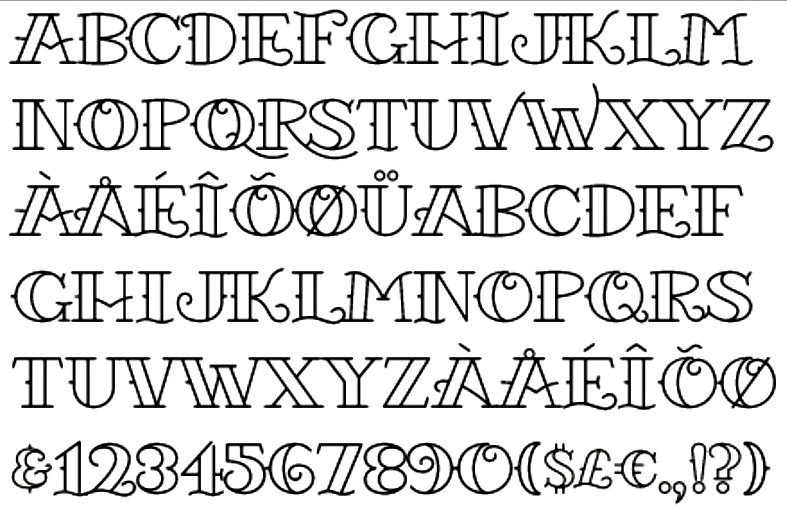 American Traditional Tattoo Font