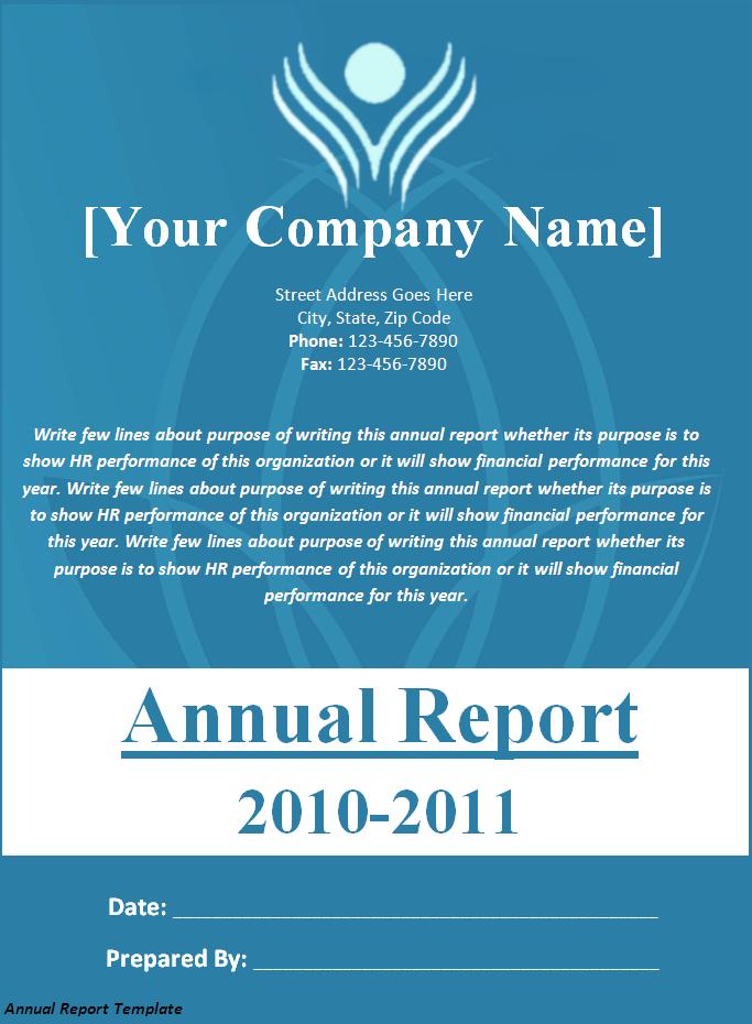 Annual Financial Report Template Annual Financial Report Template
