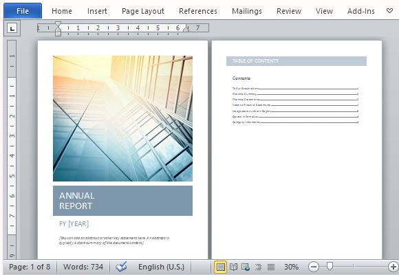 Annual Report Cover Design Template