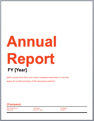 Annual Report Template Microsoft Word Annual Report Template Microsoft Word