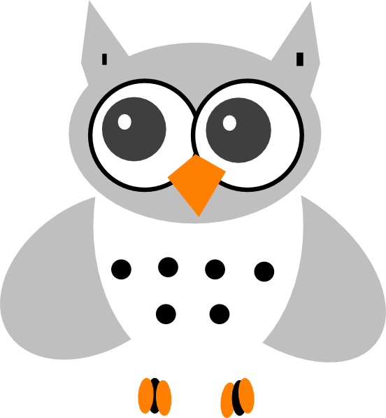 Baby Owl Clip Art Black and White