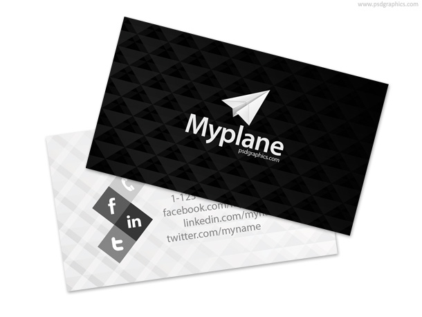 Black and White Business Card Template Black and White Business Card Template
