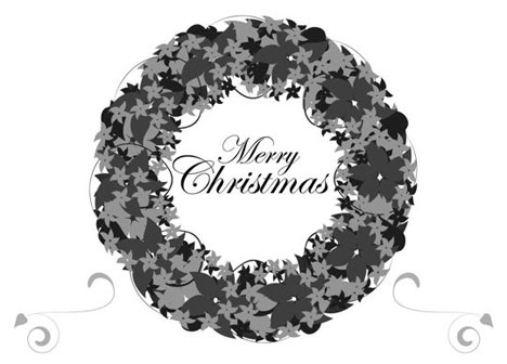 Black and White Christmas Card Templates