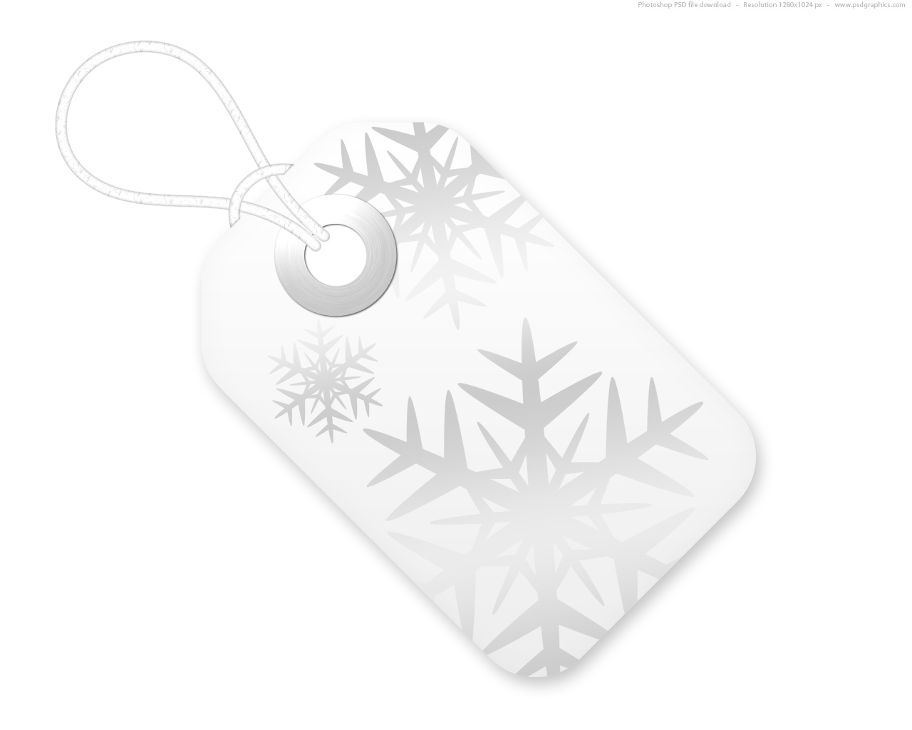 Black and White Christmas Tag Template