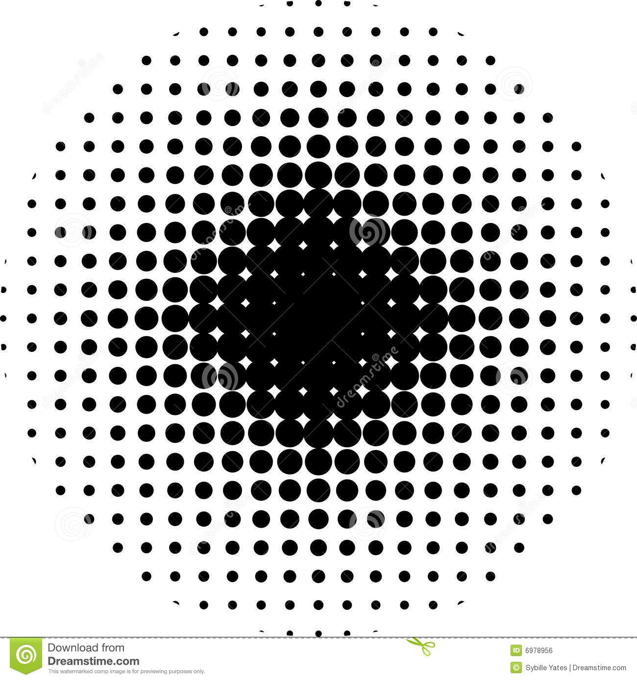 Black and White Halftone Pattern